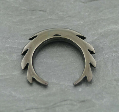 Nasenring Nase Septum  Brustpiercing Ohrring Blackline SCHWARZE KRALLE 5 Größen
