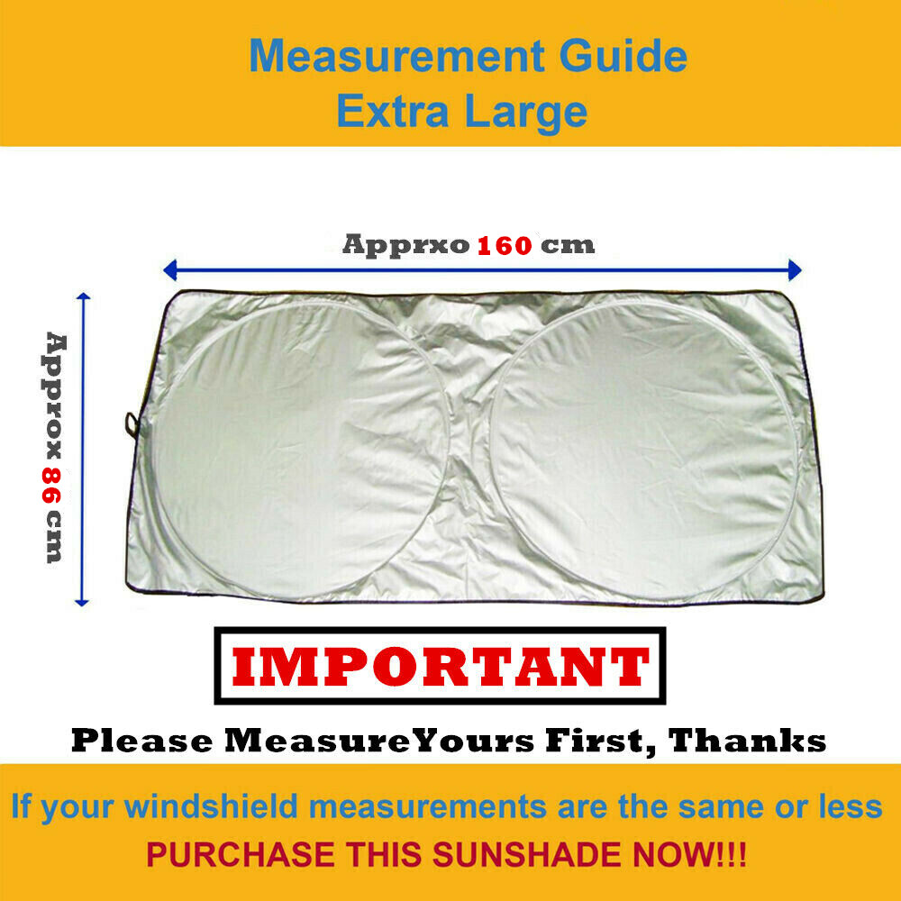 Foldable Extra Large Sun Shade Car SunShade Truck Van Windshield Visor Sun Block eBay