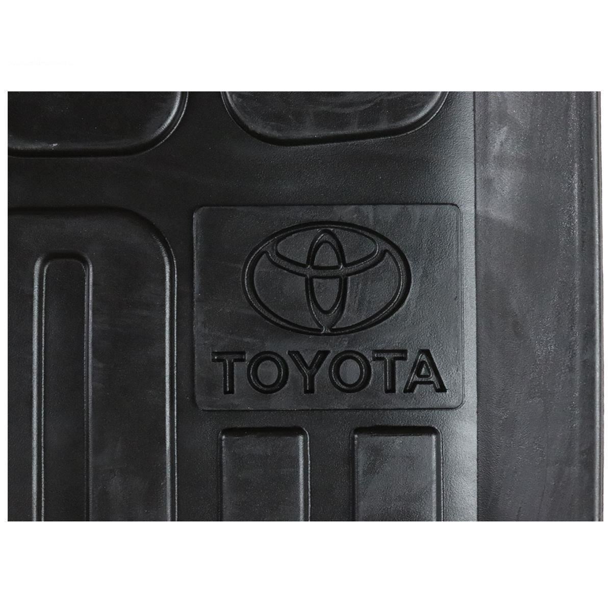 Genuine Toyota Front & Rear Rubber Car Mats Black Land Cruiser 13