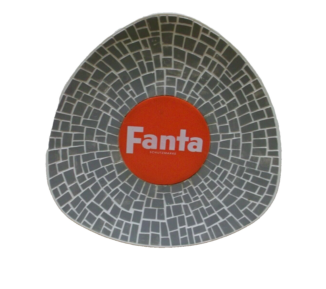 50er Años Fanta Mosaico Wandteller Werbeteller Publicidad Plástico 60s Vintage