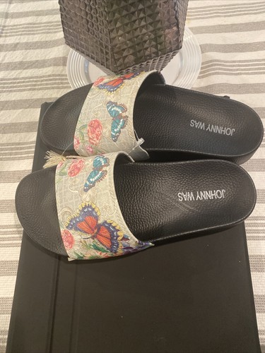 Johnny Was ""Holly"" Toboganes junto a la piscina - Nuevo con etiqueta/bolso de almacenamiento - Para mujer Talla 6,0 - Imagen 3 de 12