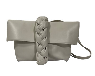 DEMELLIER Verona Mini Braided Leather Crossbody Bag In Off White Smooth - NWOT