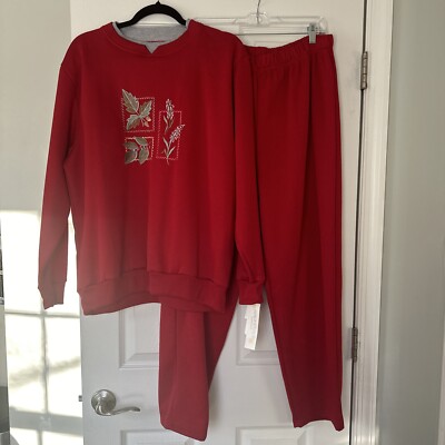 NWT fleece Lounge Set XL embroidered Detail Architect Sport Comfy