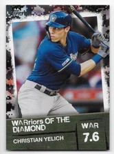 2020 TOPPS WARRIORS OF THE DIAMOND BLACK #WOD36 Christian Yelich #231/299