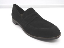 Clarks Collection Black Suede Penny Loafers Flats Trish Rose