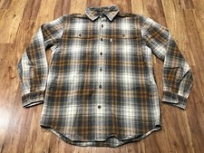 MENS MEDIUM - Carhartt 101749 Hubbard Plaid Long Sleeve Flannel Shirt