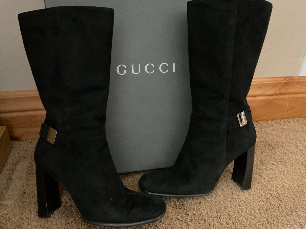 Authentic Gucci suede leather boots GUCCI Sylke horsebit-detailed suede ankle boots | NET-A-PORTER main image 2