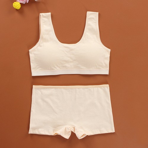 Training Bras Crop Top Girls Bra Underwear Short Boxer Sets Cotton 8-14 Years - Picture 9 of 9