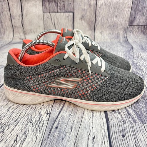 Skechers Go Walk 4 Exceed Goga Max Women&#039;s 8.5 Athletic Sneaker Shoes Grey |