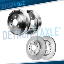 Front Disc Brake Rotors Rear Brake Drum for 2005-2008 Silverado 1500 Sierra 1500