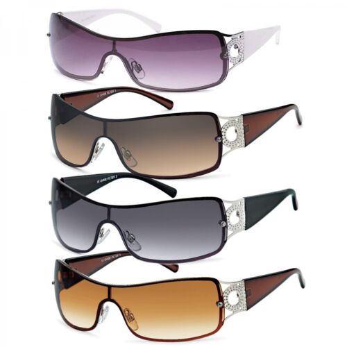 Sonnenbrille Damen Monoscheiben Brille Sonnenbrillen Retro Pilot Designer 551 - Bild 1 von 22
