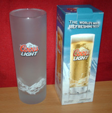 Coors Light beer frosted Half Pint glass individually boxed  Party Birthday Xmas