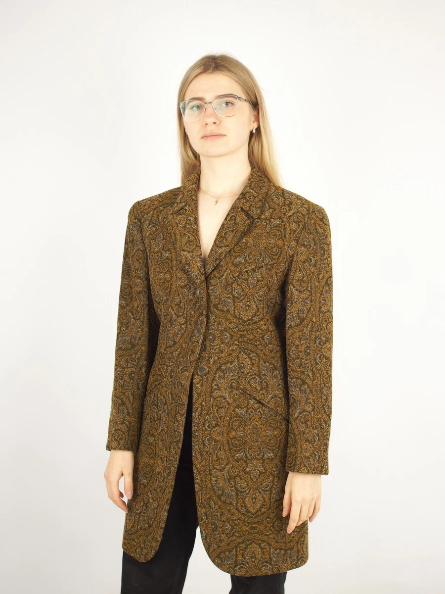 Women s Vintage Kenzo Paisley Wool Coat Size 38