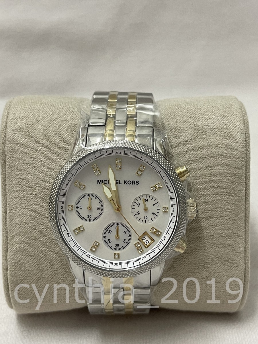 Michael Kors MK5057 Ritz Silver Dial Two Tone Stainless  display picture 1