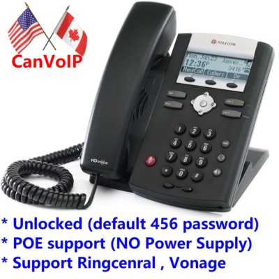 Unlocked Polycom SoundPoint IP 335 IP Phone for RingCentral,  Vonage, Asterisk