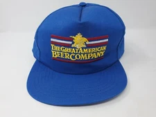 Anheuser Busch The Great American Beer Company Blue Snapback Hat Cap USA Made