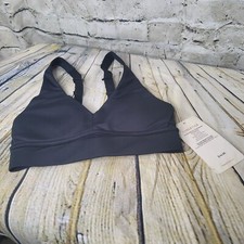 NWT Fabletics All Day Everyday Bra Black Sz XXS Med Support Adjustable Soft
