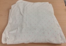 Pottery Barn Kids Fitted Crib Sheet Velour White Pink Polka Dots Nursery Baby
