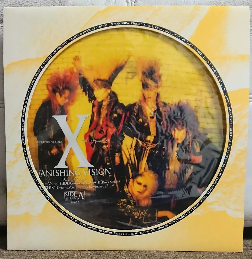 X JAPAN VANISHING VISION Picture Limited  sheets Picture board LP used