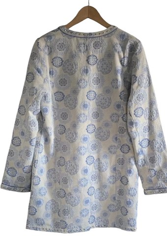 Sundance Jacket Women's 12 Blue Floral Emroidered Brocade Silver Studded - Bild 8 von 10