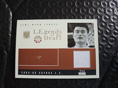 YAO MING 2004-05 Skybox LE LEgends of the Draft Year Game Worn Jersey 44/102