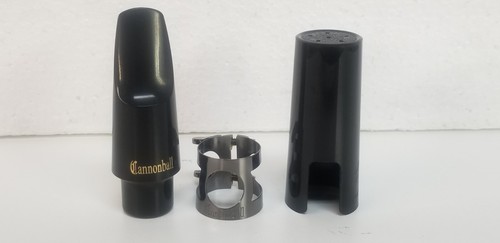CANNONBALL 5J ALTO SAX MOUTHPIECE WITH LIGATURE & CAP.