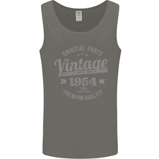 Vintage Year 72nd Birthday 1954 Mens Vest Tank Top