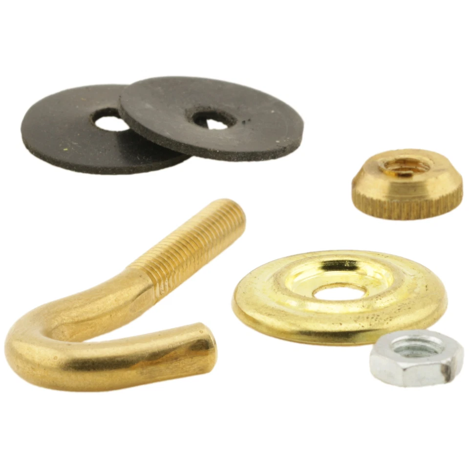 Solid Raw or Antique Brass Art Deco Style Flycatcher Bowl Shade Hook Multi-Pack - Image 2 of 2