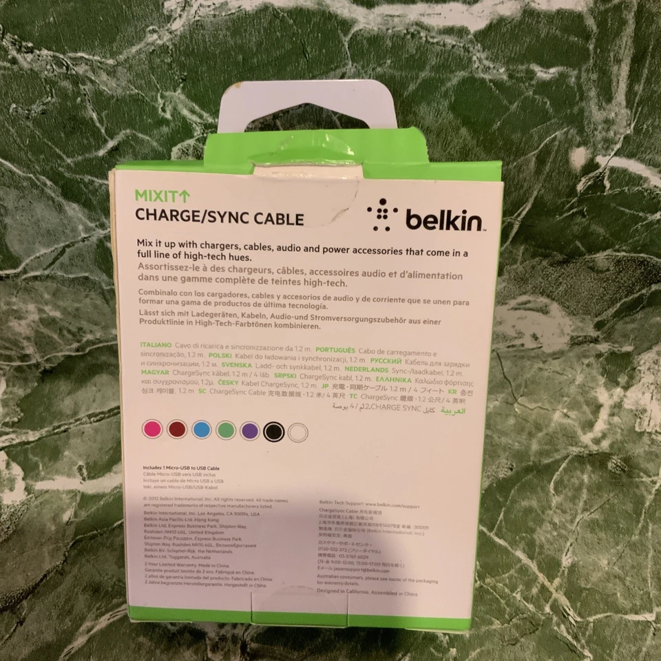 🌍 Belkin Micro USB 4FT, ¡¡Caja destruida!!️ Foto 2 de 3