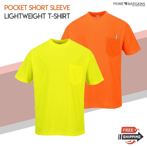 Short Sleeve Pocket Shirt Crew Neck 