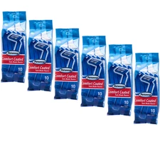 6 Pks Personna Comfort Coated Twin Blade Razor 10/Pk Total 60 Disposable Razors
