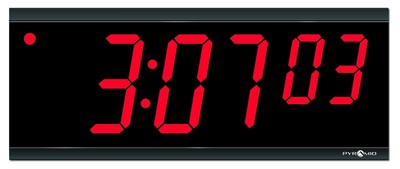 Pyramid Time Systems Extra Large Stand Alone igital Clock, 4'' Numeral Red LE