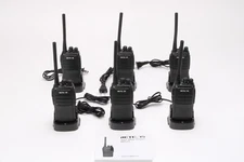 Retevis RT21 Two-Way Radio Lot of 6 With Charging Base, Belt Clips, and Manual