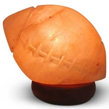 NNEDSZ 12V 12W Rugby Himalayan Pink Salt Lamp Carved Footy Rock Crystal Light Bu