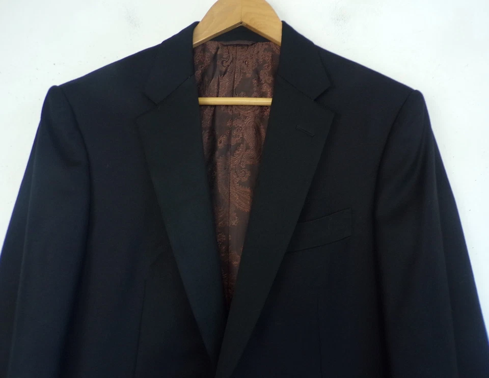 Abrigo deportivo chaqueta de esmoquin personalizada forrada formal negra ASTOR & BLACK para hombre talla 42 Foto 3 de 4