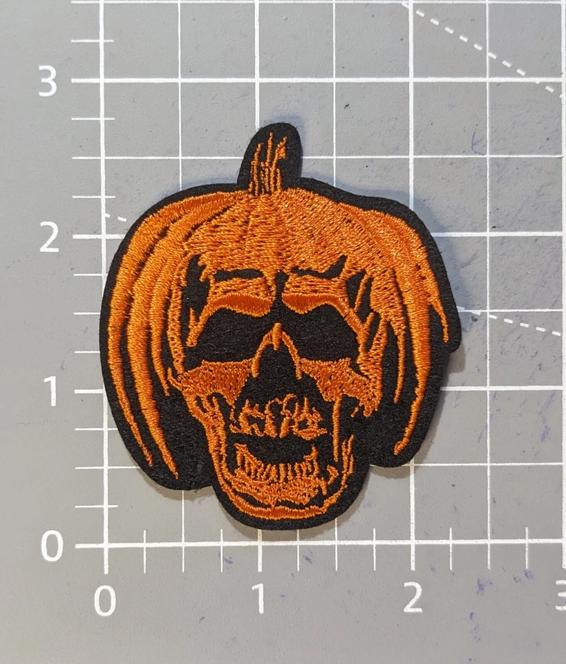 Halloween Movie Patch 2.5x2.5" Michael Myers Jack o Lantern Embroidered Iron On - Image 2 of 3
