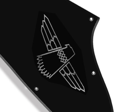 New Gloss Black Pickguard for OPTION 5 Epiphone Thunderbird Bass +