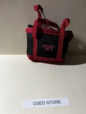 Trader Joes reusable Red bag, Tote, W Micro Zippered Bag Limited edition