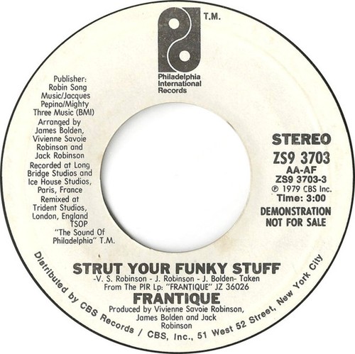 Frantique - Strut Your Funky Stuff - Used Vinyl Record 7 - Promo - E12230z