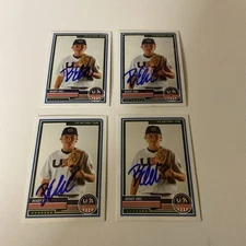 Brady Ebel Autographed USA Stars And Stripes Baseball Card! NCAA!