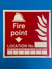 LARGE FIRE POINT EXTINGUISHER SIGNS -  PHOTOLUMINESCENT - PACK OF 10