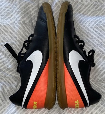Nike Herren TiempoX Rio III Indoor Schwarz Orange Schuhe Größe Uk 6,5