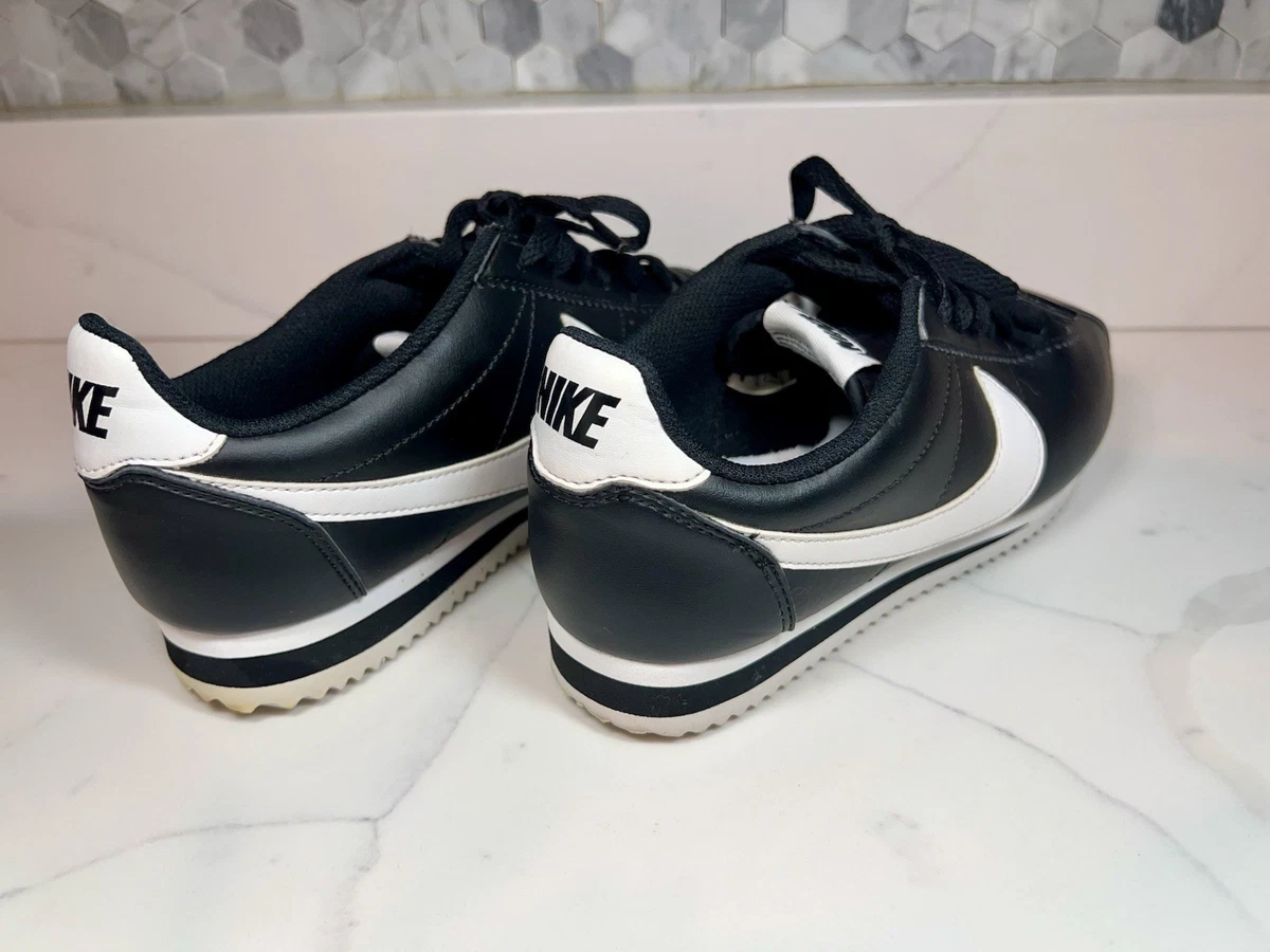 Nike Cortez Leather Black White W for sale | eBay
