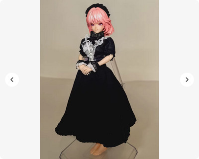 1/12 Snail Shell Aileen ''Black Rose'' Long Dress for Gynoid 12'' Doll Outfit