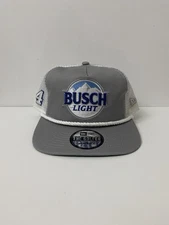 New Era The Golfer NASCAR Kevin Harvick #4 Busch Light SnapBack Hat Gray Mesh