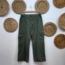 Aero Aeropostale Green Utility Cargo Pants XL Loose Fit Wide Leg Y2K Style