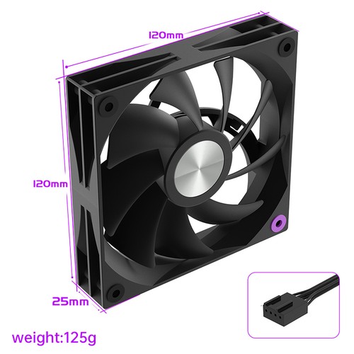12cm Desktop Computer Case Cooling Mute Fans PC Tower 5V Silent Air Cooler 4Pin - Afbeelding 9 van 16