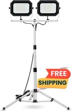 Luz de trabajo LED de doble cabezal impermeable con interruptor individual, NEW