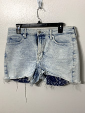 Old Navy High Rise OG Straight Distressed Cutoff Denim Shorts Women's 12
