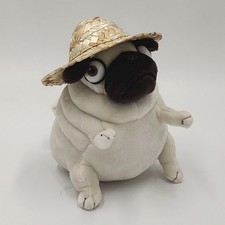 Kawaii Mops Plüschtier lustiger Hund Sitzend | Süßes Stofftier Geschenk Deko
